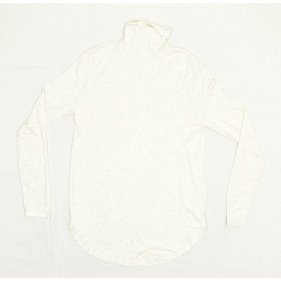 NEW Gap Women's Turtleneck T Shirt Long Sleeve Ribbed Solid Modal Beige Size XL - Picture 1 of 8